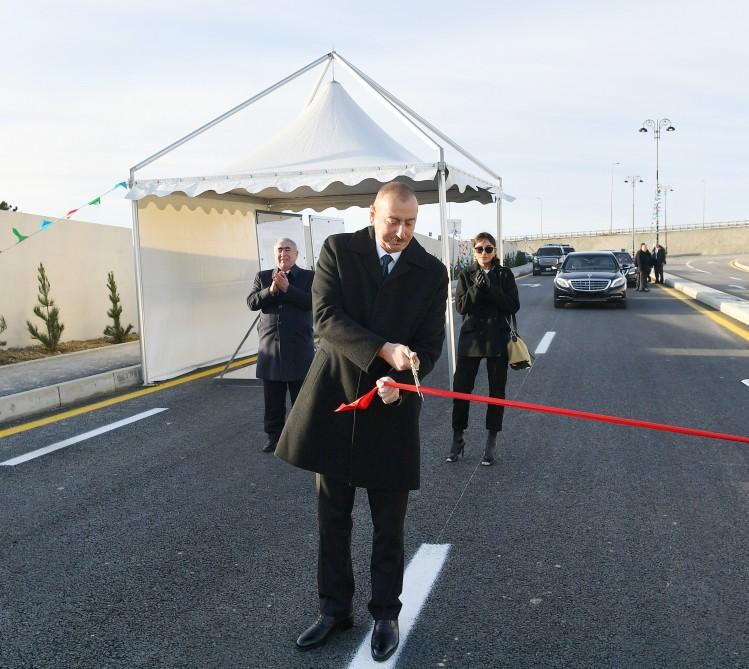 Azerbaijani president with first lady attend opening of Yasamal residential complex (PHOTO)