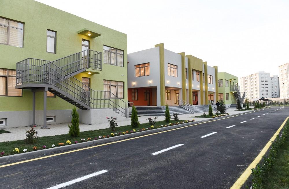 Azerbaijani president with first lady attend opening of Yasamal residential complex (PHOTO)
