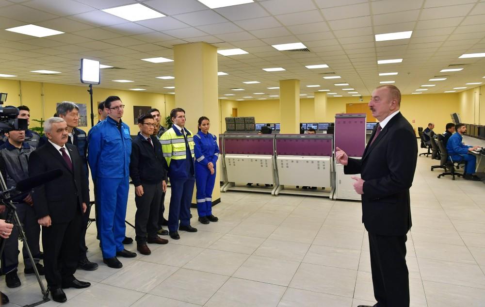 Президент Ильхам Алиев принял участие в открытии завода «SOCAR карбамид» в Сумгайыте (ФОТО)