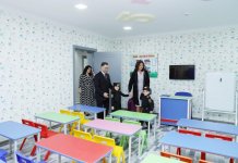 Первый вице-президент Мехрибан Алиева приняла участие в открытии нового детского сада в Баку (ФОТО)