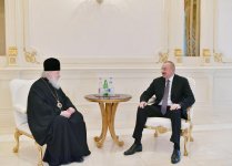 Президент Ильхам Алиев и Первая леди Мехрибан Алиева встретились с Патриархом Московским и всея Руси Кириллом (ФОТО) (версия 3)