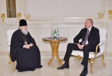 Президент Ильхам Алиев и Первая леди Мехрибан Алиева встретились с Патриархом Московским и всея Руси Кириллом (ФОТО) (версия 3)