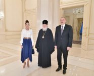 Президент Ильхам Алиев и Первая леди Мехрибан Алиева встретились с Патриархом Московским и всея Руси Кириллом (ФОТО) (версия 3)