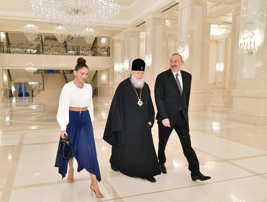 Президент Ильхам Алиев и Первая леди Мехрибан Алиева встретились с Патриархом Московским и всея Руси Кириллом (ФОТО) (версия 3)