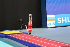 Лучшие моменты Кубка мира по прыжкам на батуте и тамблингу в Баку (ФОТОРЕПОРТАЖ)