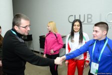 Консул посольства Болгарии в Азербайджане встретился с гимнастами в рамках Кубка мира по прыжкам на батуте и тамблингу (ФОТО)