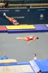 В Баку прошла церемония награждения победителей среди синхронных пар по прыжкам на батуте в рамках Кубка мира (ФОТО)