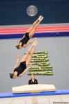 В Баку прошла церемония награждения победителей среди синхронных пар по прыжкам на батуте в рамках Кубка мира (ФОТО)