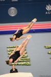 В Баку прошла церемония награждения победителей среди синхронных пар по прыжкам на батуте в рамках Кубка мира (ФОТО)
