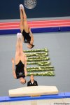 В Баку прошла церемония награждения победителей среди синхронных пар по прыжкам на батуте в рамках Кубка мира (ФОТО)