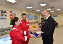 Президент Ильхам Алиев принял участие в открытии завода “SOCAR Polymer” по производству полиэтилена высокой плотности в Сумгайыте (ФОТО)
