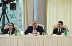 Президент Ильхам Алиев и Первая леди Мехрибан Алиева встретились с группой деятелей культуры и искусства (ФОТО) (версия 3)