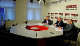 В пресс-центре АМИ Trend состоялся видеомост "Экономическое и инвестиционное сотрудничество Азербайджана и России: новые точки роста" (ФОТО)