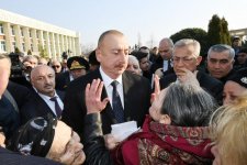 Президент Ильхам Алиев на месте ознакомился с работой по ликвидации последствий землетрясения в Агсу (ФОТО)