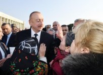 Президент Ильхам Алиев на месте ознакомился с работой по ликвидации последствий землетрясения в Агсу (ФОТО)