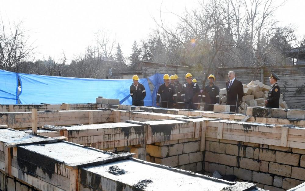 Президент Ильхам Алиев на месте ознакомился с работой по ликвидации последствий землетрясения в Агсу (ФОТО)
