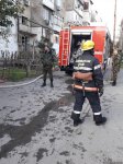 Пожар в жилом здании Баку потушен: причина возгорания - короткое замыкание (ФОТО) (Обновлено)