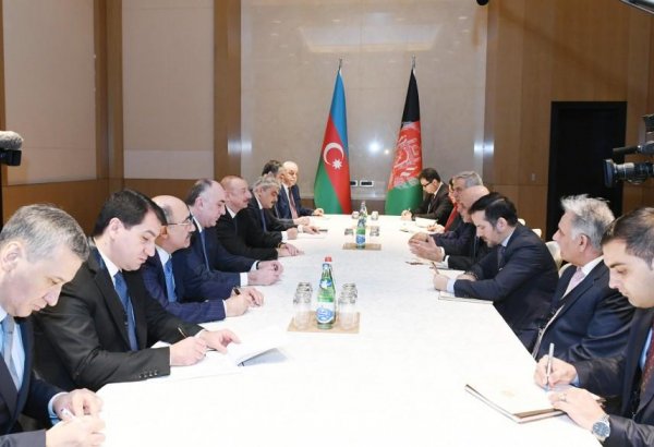 Azerbaijani president meets with Afghan counterpart (PHOTO)