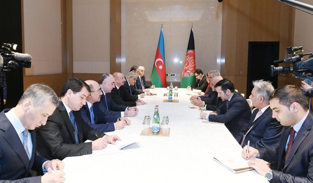 Azerbaijani president meets with Afghan counterpart (PHOTO)