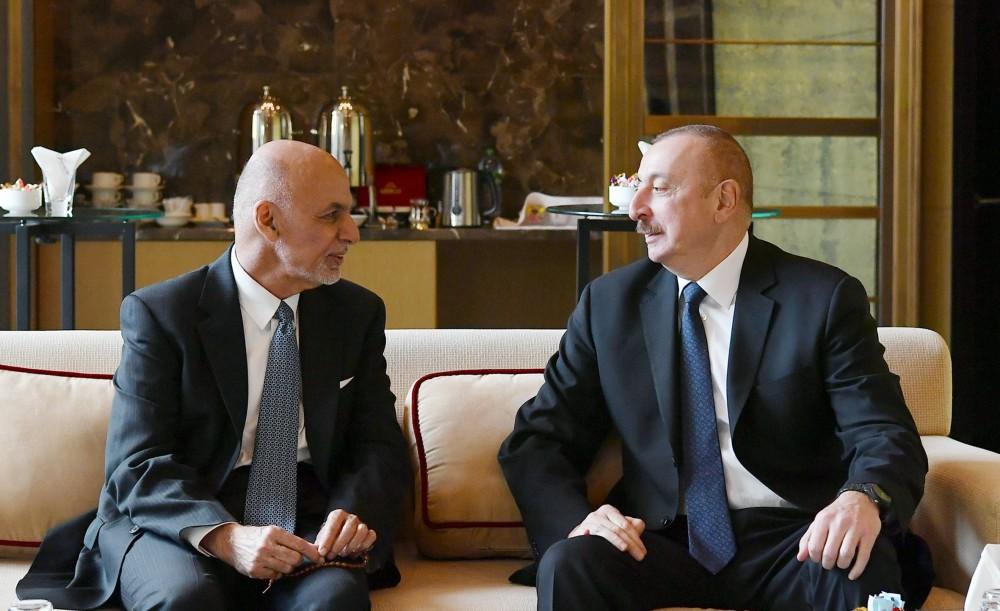 Azerbaijani president meets with Afghan counterpart (PHOTO)