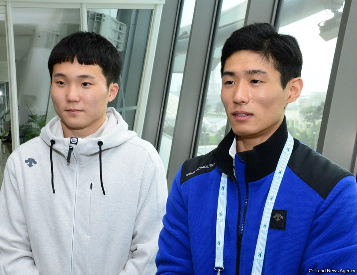 Ambassador of S.Korea to Azerbaijan meets athletes at FIG World Cup (PHOTO)