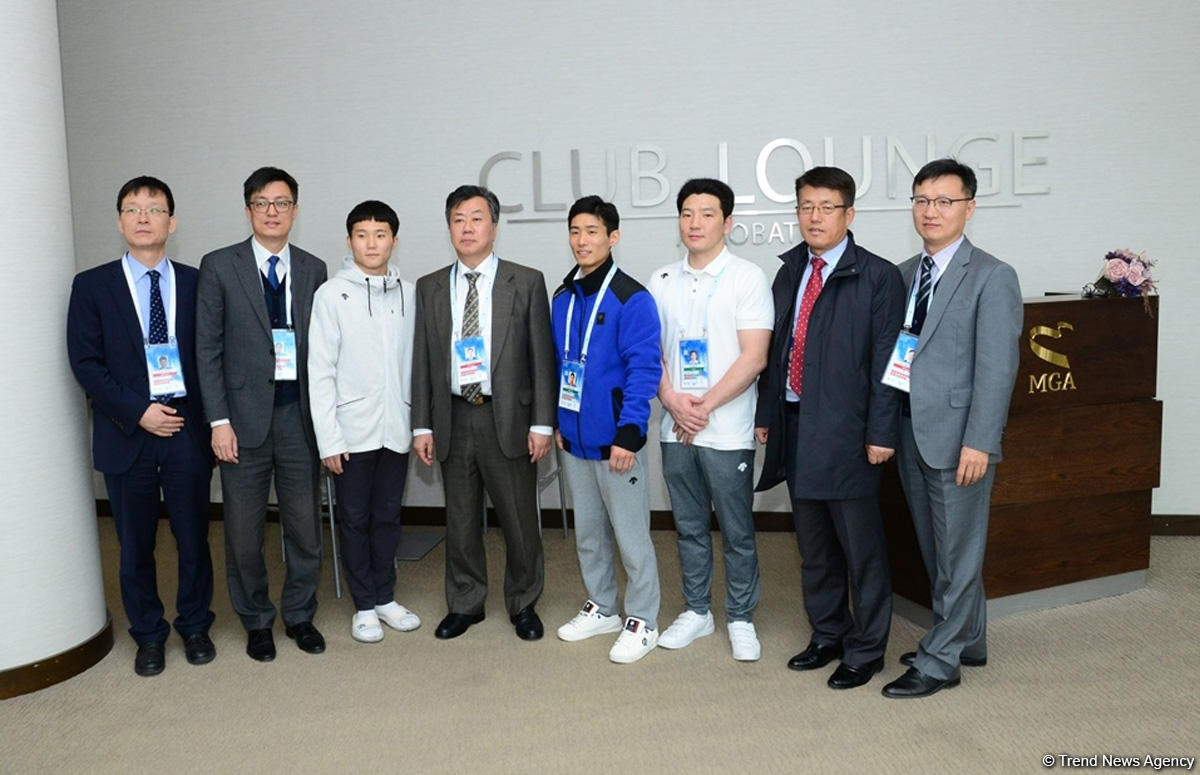 Ambassador of S.Korea to Azerbaijan meets athletes at FIG World Cup (PHOTO)