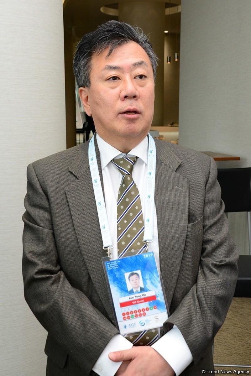 Ambassador of S.Korea to Azerbaijan meets athletes at FIG World Cup (PHOTO)