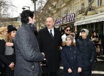 Azerbaijani president, first lady join nationwide Novruz festivities (PHOTO)
