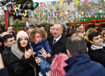 Azerbaijani president, first lady join nationwide Novruz festivities (PHOTO)