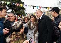 Azerbaijani president, first lady join nationwide Novruz festivities (PHOTO)