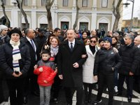 Azerbaijani president, first lady join nationwide Novruz festivities (PHOTO)