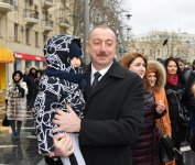 Azerbaijani president, first lady join nationwide Novruz festivities (PHOTO)