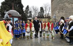 Azerbaijani president, first lady join nationwide Novruz festivities (PHOTO)