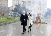 Azerbaijani president, first lady join nationwide Novruz festivities (PHOTO)