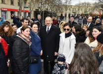 Azerbaijani president, first lady join nationwide Novruz festivities (PHOTO)