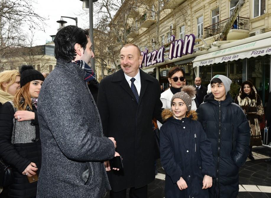 Azerbaijani president, first lady join nationwide Novruz festivities (PHOTO)