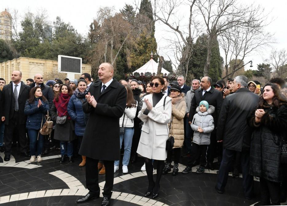 Azerbaijani president, first lady join nationwide Novruz festivities (PHOTO)