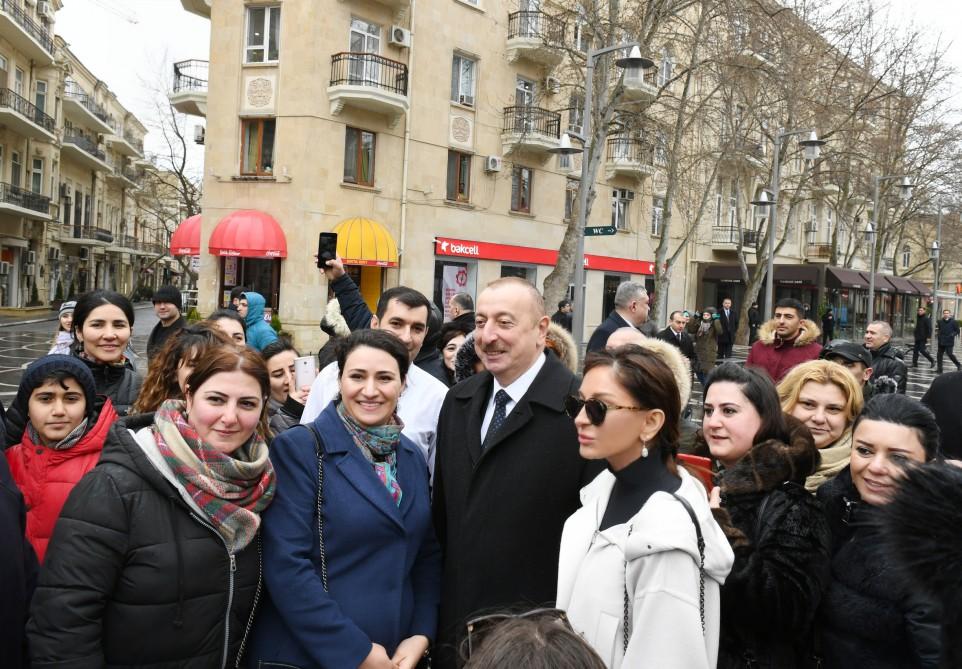 Azerbaijani president, first lady join nationwide Novruz festivities (PHOTO)
