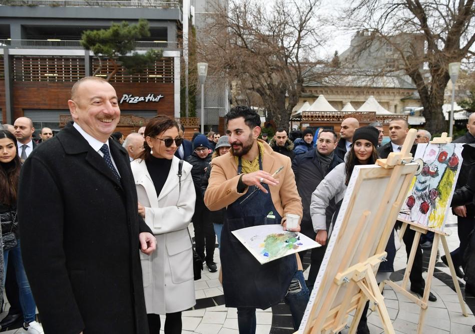 Azerbaijani president, first lady join nationwide Novruz festivities (PHOTO)