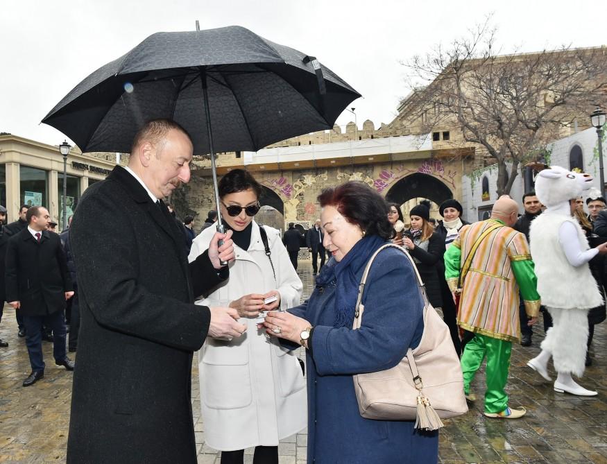 Azerbaijani president, first lady join nationwide Novruz festivities (PHOTO)