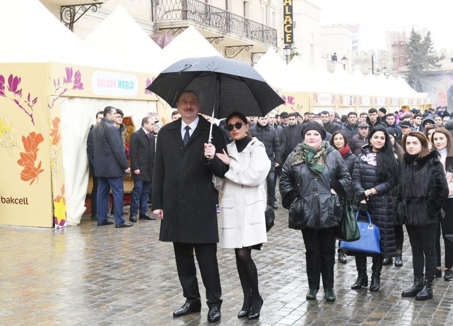 Azerbaijani president, first lady join nationwide Novruz festivities (PHOTO)