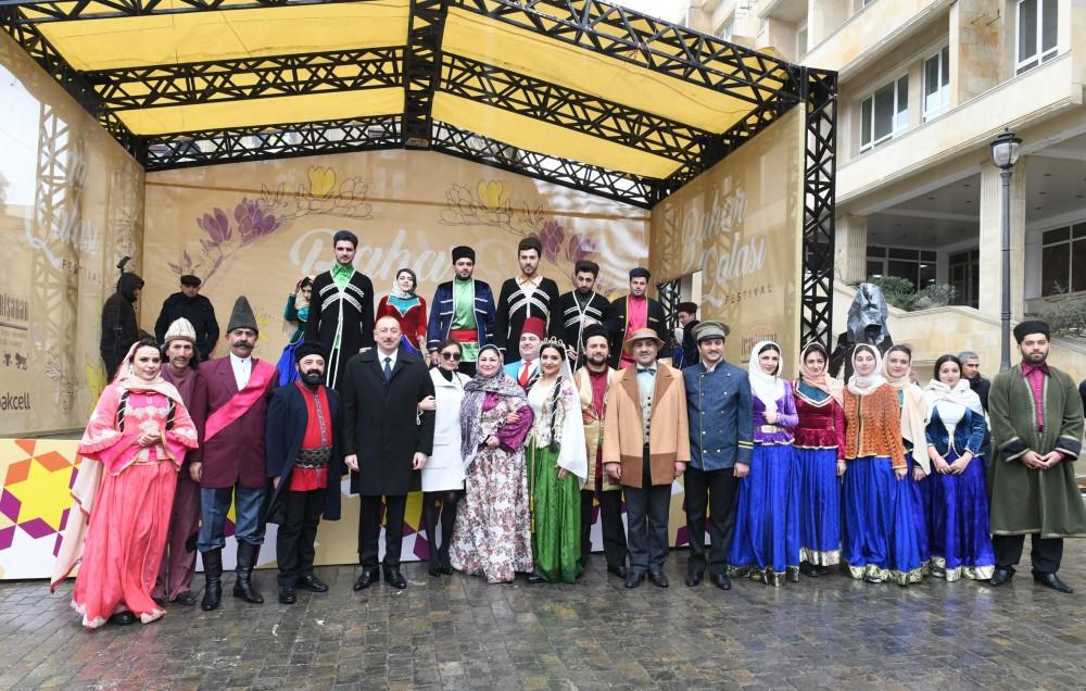 Azerbaijani president, first lady join nationwide Novruz festivities (PHOTO)