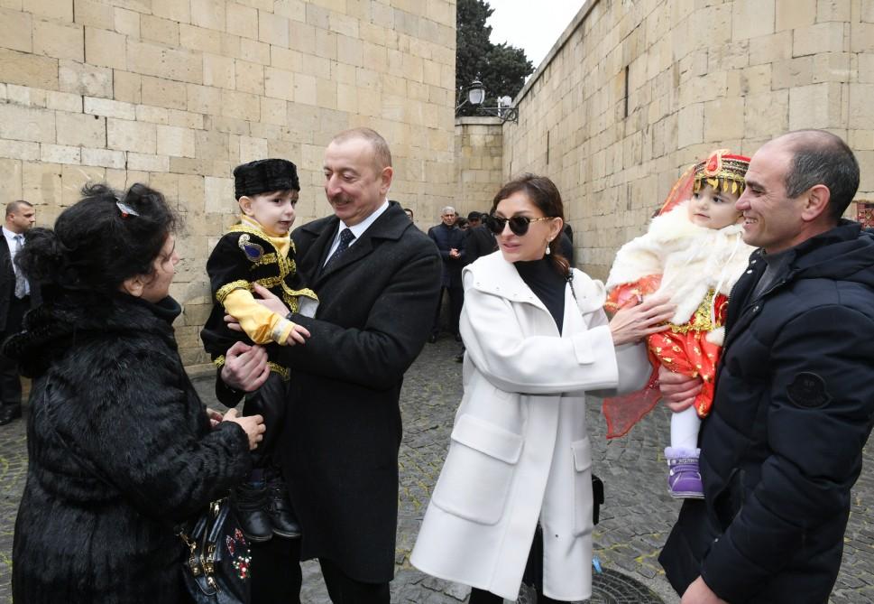 Azerbaijani president, first lady join nationwide Novruz festivities (PHOTO)