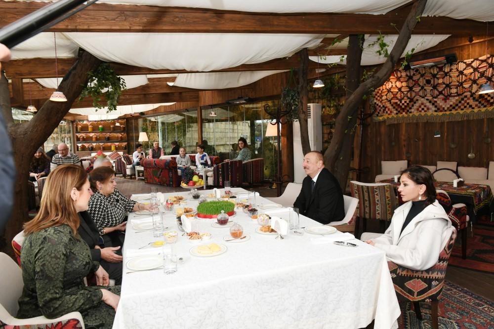 Azerbaijani president, first lady join nationwide Novruz festivities (PHOTO)