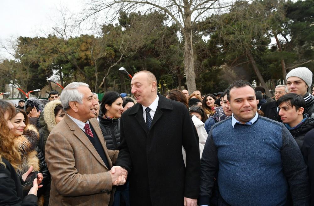 Azerbaijani president, first lady join nationwide Novruz festivities (PHOTO)