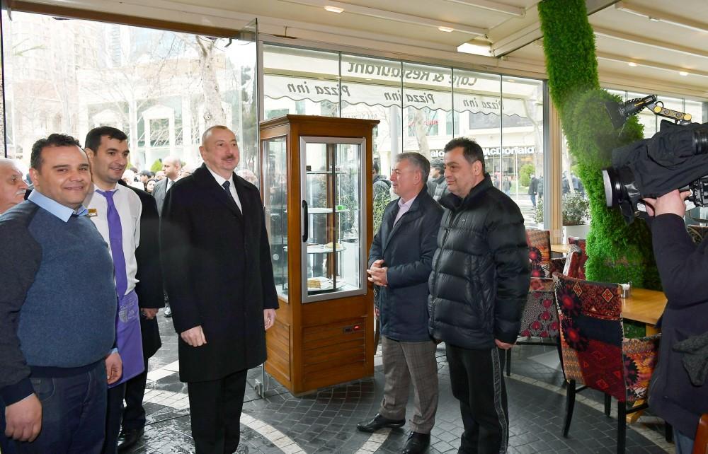 Azerbaijani president, first lady join nationwide Novruz festivities (PHOTO)