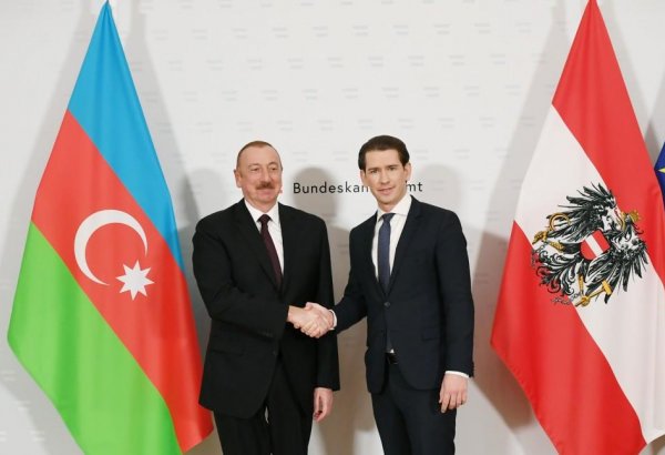 President Ilham Aliyev meets with Austrian Federal Chancellor Sebastian Kurz in Vienna (PHOTO)