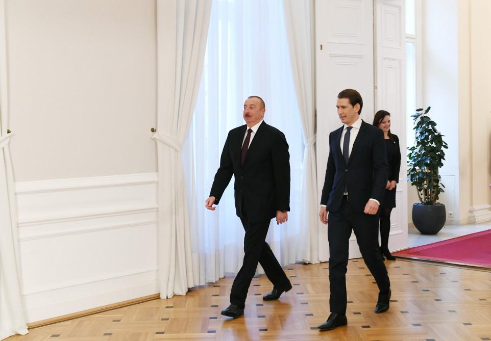 President Ilham Aliyev meets with Austrian Federal Chancellor Sebastian Kurz in Vienna (PHOTO)