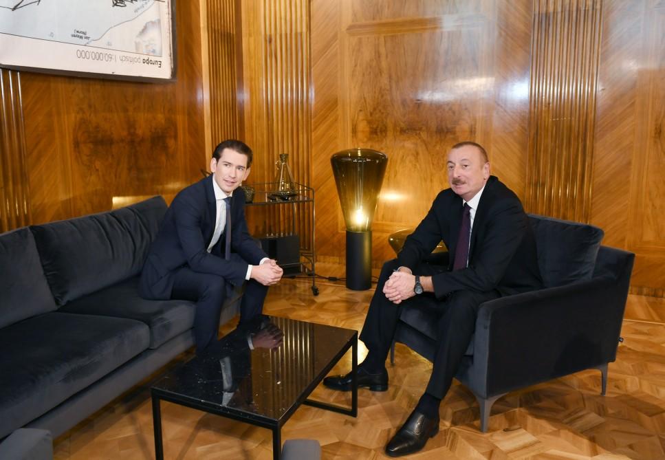 President Ilham Aliyev meets with Austrian Federal Chancellor Sebastian Kurz in Vienna (PHOTO)