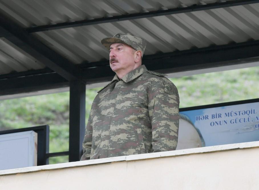 Президент Ильхам Алиев посетил N-скую воинскую часть сил особого назначения минобороны (ФОТО)